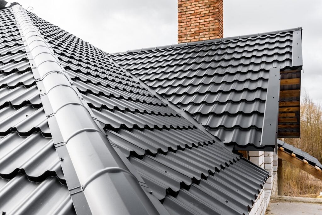 metal shingles black with coating