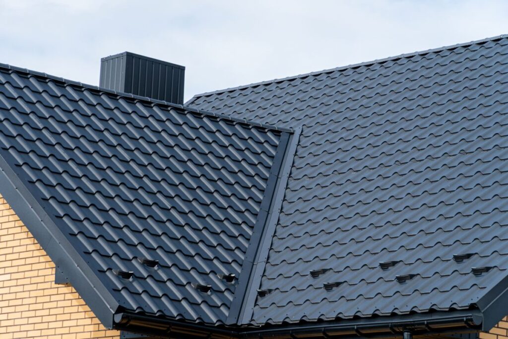 metal roof installation big metallic tiles roof
