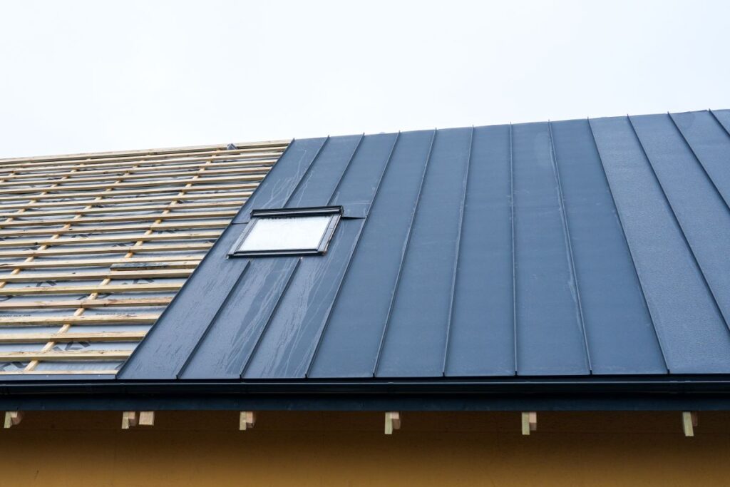 standing seam metal roof cost blue roof on repair