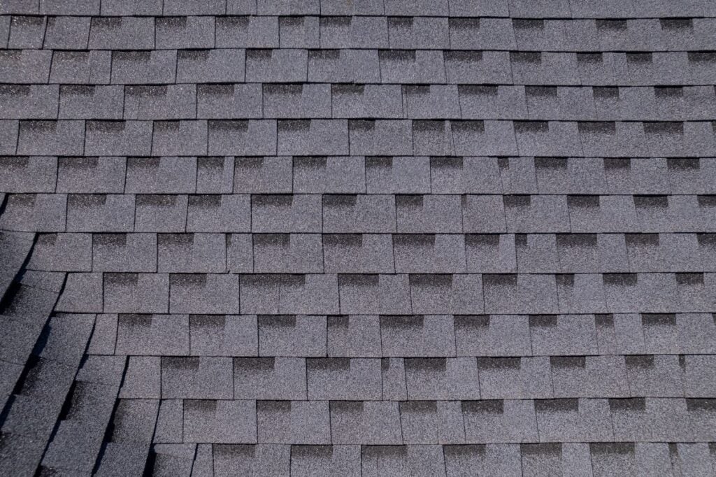 Shingles texture - close up view of asphalt roofing shingles