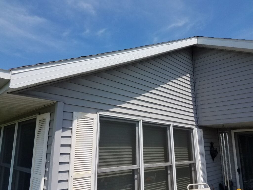 light grey horizontal siding