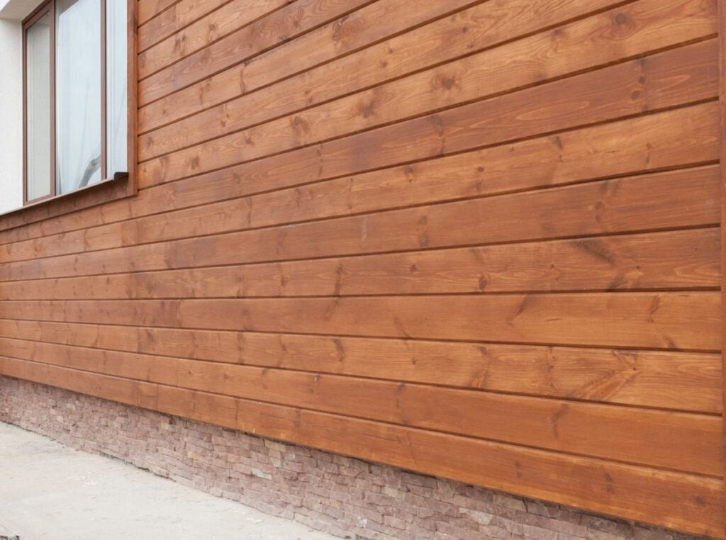 wood siding on a house